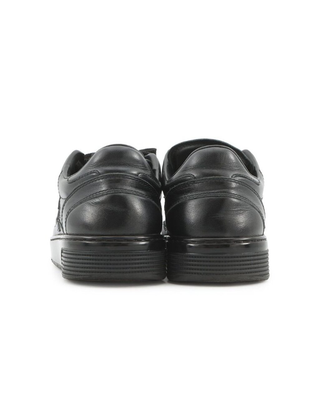 Chanel Sneakers CC Logo 38 Calfskin Shoes Black - Picture 3 of 10